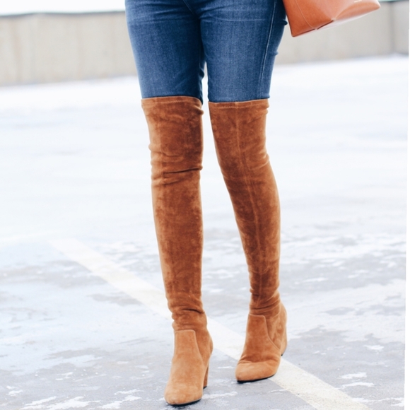 Just In Boots over knee camel Vegan Suede - Picture 4 of 9